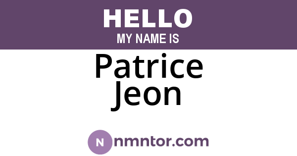 Patrice Jeon