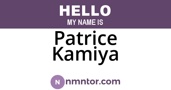 Patrice Kamiya