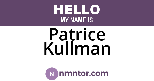 Patrice Kullman