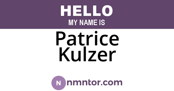 Patrice Kulzer