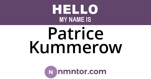 Patrice Kummerow