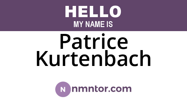 Patrice Kurtenbach