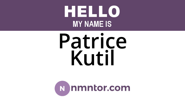 Patrice Kutil