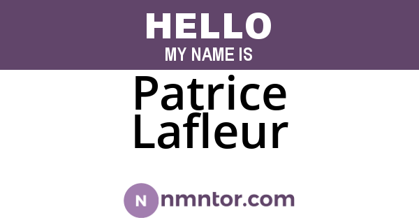 Patrice Lafleur