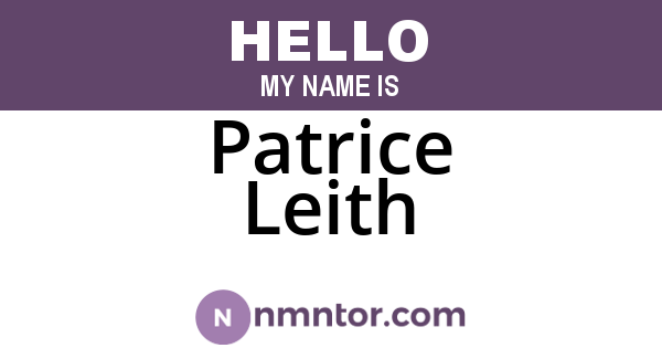 Patrice Leith