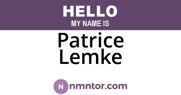 Patrice Lemke