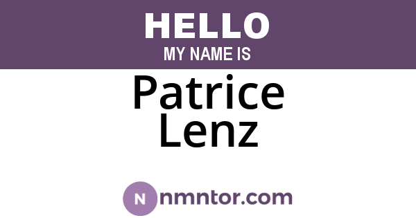 Patrice Lenz