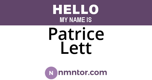 Patrice Lett