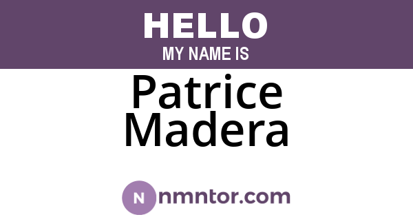 Patrice Madera