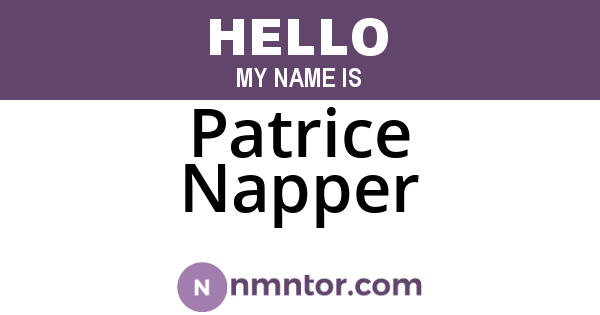 Patrice Napper