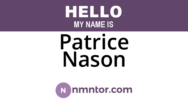Patrice Nason