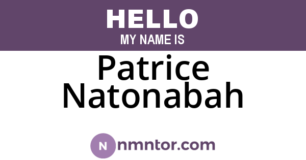 Patrice Natonabah