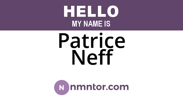 Patrice Neff