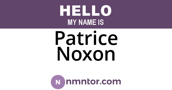 Patrice Noxon