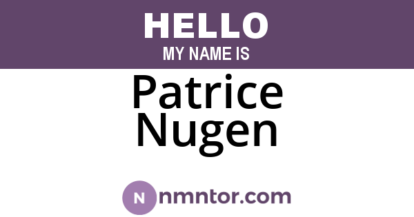 Patrice Nugen
