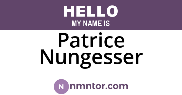 Patrice Nungesser