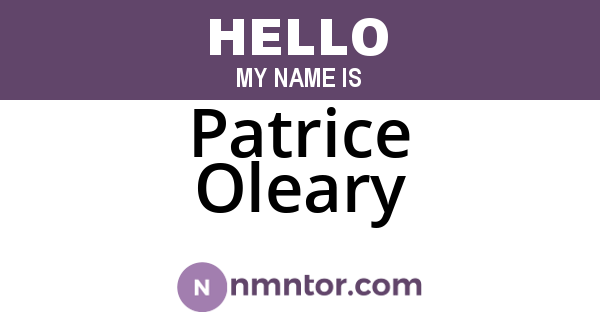 Patrice Oleary
