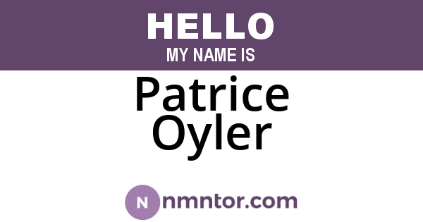 Patrice Oyler