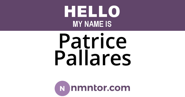 Patrice Pallares