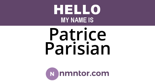 Patrice Parisian