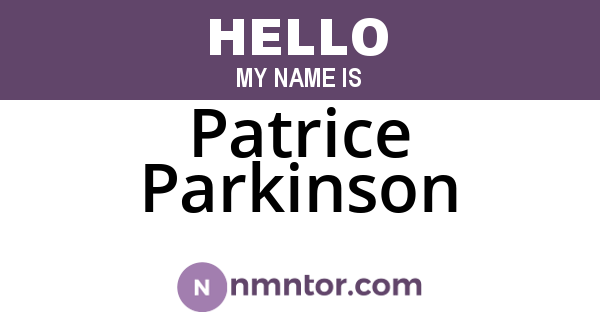 Patrice Parkinson