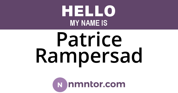 Patrice Rampersad