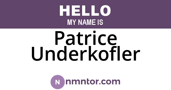 Patrice Underkofler
