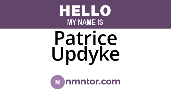 Patrice Updyke