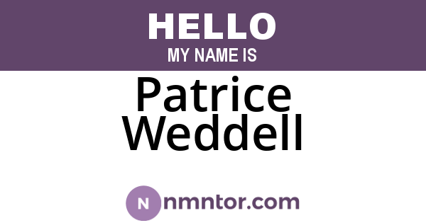 Patrice Weddell