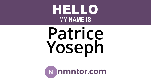 Patrice Yoseph