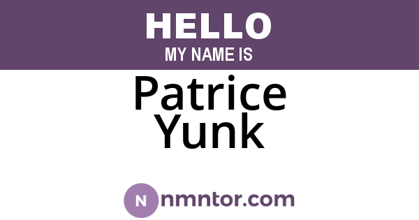 Patrice Yunk