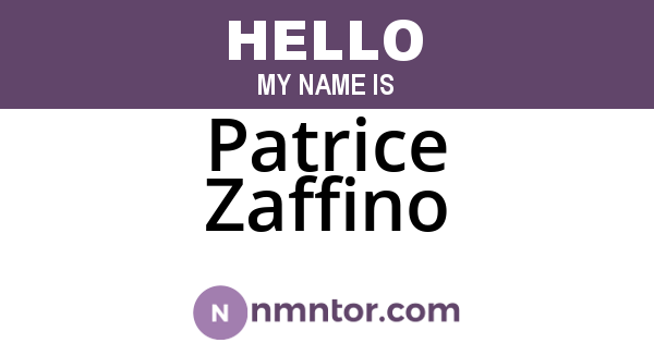 Patrice Zaffino
