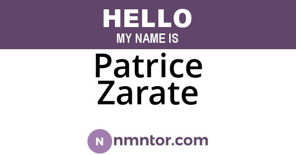 Patrice Zarate