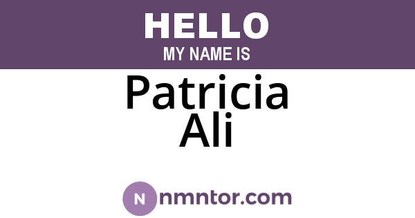 Patricia Ali