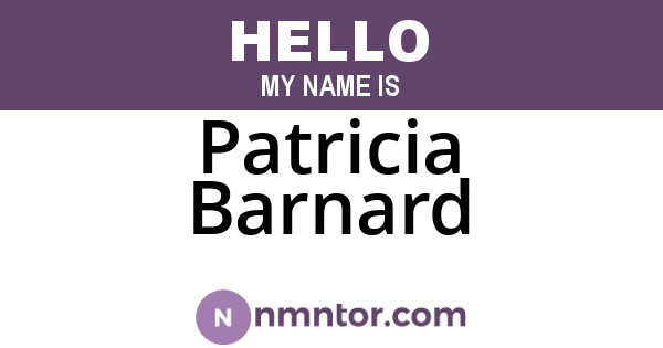 Patricia Barnard