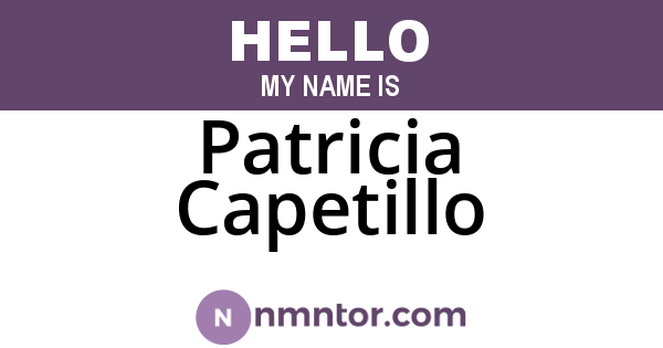 Patricia Capetillo
