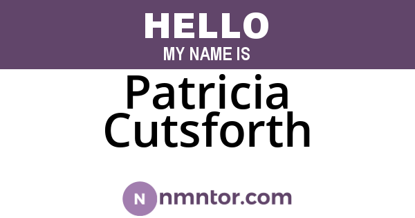 Patricia Cutsforth