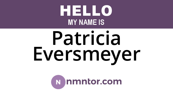 Patricia Eversmeyer