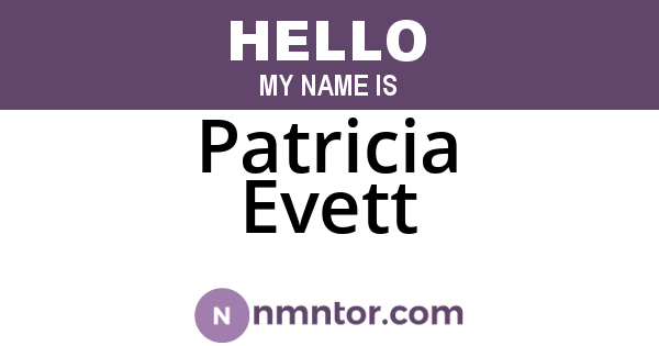 Patricia Evett
