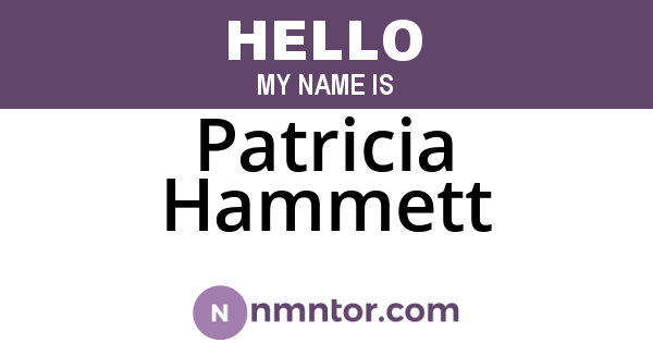 Patricia Hammett