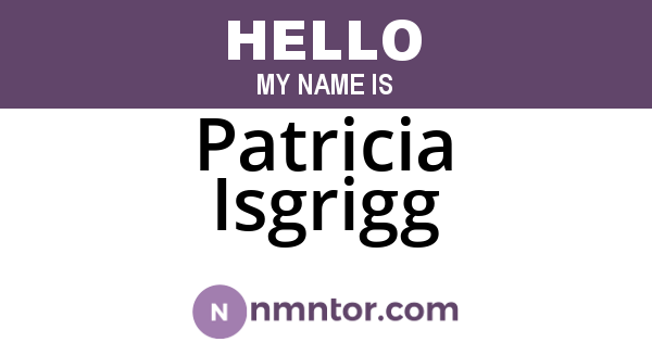 Patricia Isgrigg