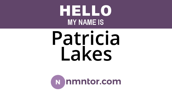 Patricia Lakes