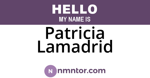 Patricia Lamadrid