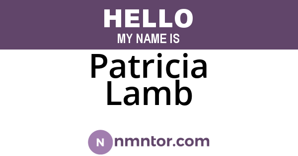 Patricia Lamb