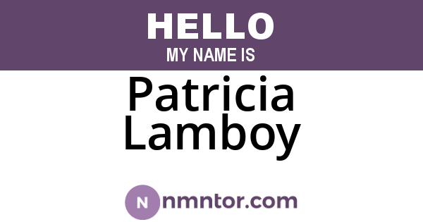 Patricia Lamboy