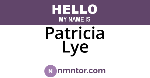 Patricia Lye