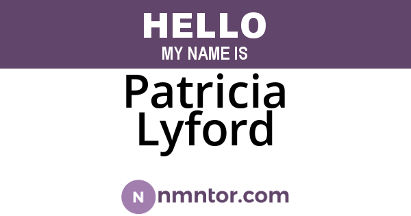 Patricia Lyford