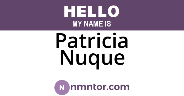 Patricia Nuque
