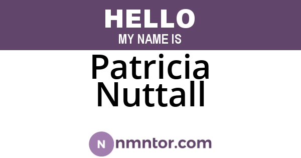 Patricia Nuttall