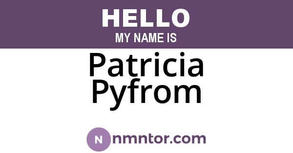 Patricia Pyfrom